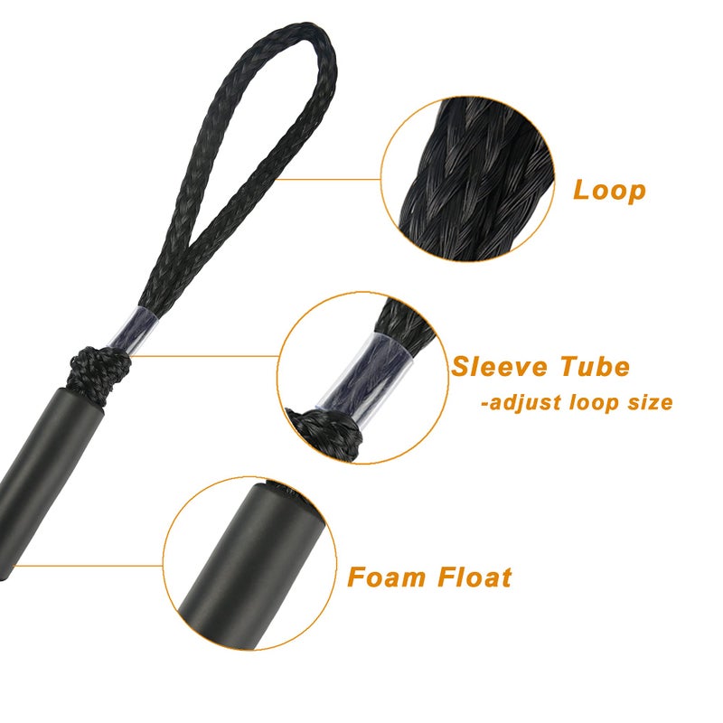 DockMoor Bungee Dock Lines for Boats Mooring Rope Bungee Boat Dock Line for Jet Ski Pontoon Kayak Accessories(Black 4P) - Image 5
